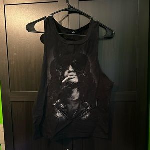 Slash cut off tank top
